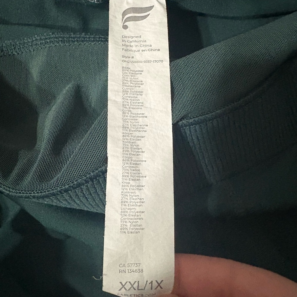 Fabletics Dark Green One-Piece Active Jumpsuit - image 3